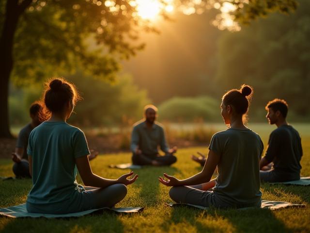 मेडिटेशन सर्कल की शांतिपूर्ण छवि